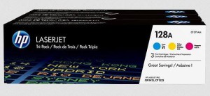 Toner HP zestaw HP 128A, HP128A=CF371AM, zawiera CMY, CE321A+CE323A+CE322A