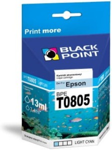 TUSZ BLACK POINT BPE T0805 LIGHT CYAN | EPSON T080540 | 13ML