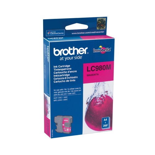 Tusz Brother czerwony LC980M=LC-980M, 260 str. - 801401