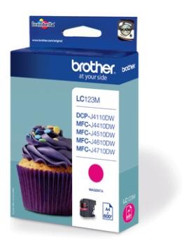 Tusz Brother czerwony LC123M=LC-123M, 600 str. - 801306