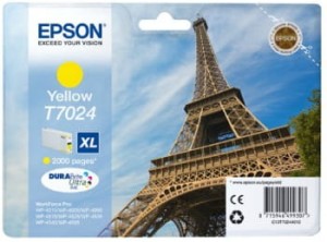 Tusz Epson T702 yellow XL | 2000str | WP4000/4500