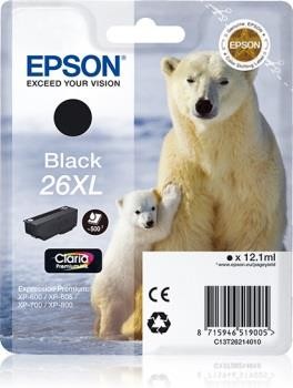 TUSZ EPSON T2621 XL BLACK CLARIA | 12,2 ML | XP-600/700/800 - 476477