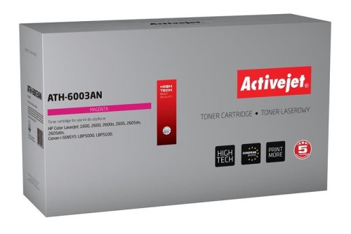 Toner Activejet ATH-6003AN (zamiennik HP 124A Q6003A, Canon CRG-707M; Premium; 2000 stron; czerwony) - 800408