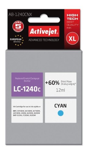 Tusz Activejet AB-1240CNX (zamiennik Brother LC1240C/1220C; Supreme; 12 ml; niebieski) - 801248