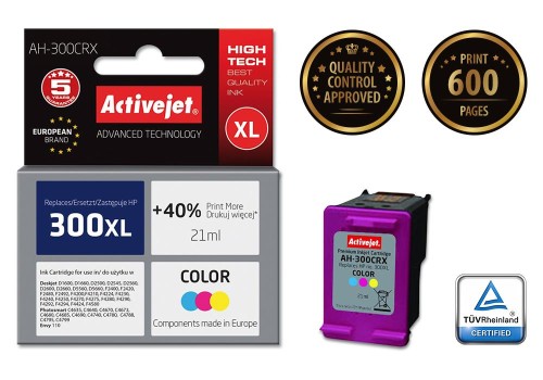 Tusz Activejet AH-300CRX (zamiennik HP 300XL CC644EE; Premium; 21 ml; kolor) - 802239