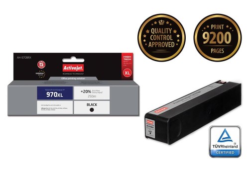 Tusz Activejet AH-970BRX (zamiennik HP 970XL CN625AE; Premium; 250 ml; czarny) - 802149
