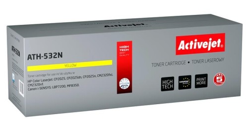 Toner Activejet ATH-532N (zamiennik HP 304A CC532A, Canon CRG-718Y; Supreme; 3200 stron; żółty) - 800299