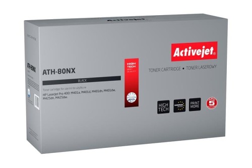Toner Activejet ATH-80NX (zamiennik HP 80X CF280X; Supreme; 6900 stron; czarny) - 800184