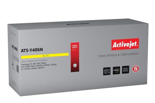 Toner Activejet ATS-Y406N (zamiennik Samsung CLT-Y406S; Supreme; 1000 stron; żółty) - 800860