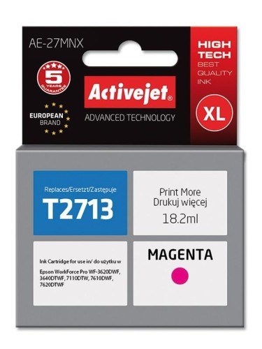 Tusz Activejet AE-27MNX (zamiennik Epson 27XL T2713; Supreme; 18 ml; czerwony) - 801735