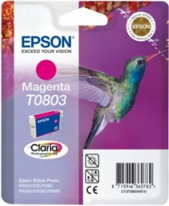 TUSZ EPSON T0803 MAGENTA  STYLUS PHOTO R265/285/360,RX560/585/685