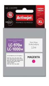 Tusz Activejet AB-1000MR (zamiennik Brother LC1000M/970M; Premium; 12 ml; czerwony)