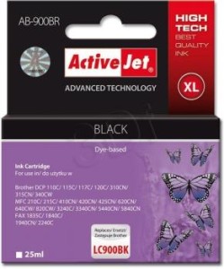 ACTIVEJET AB-900BR (ABR-900BK) TUSZ CZARNY DO DRUKARKI BROTHER, REF. (ZAMIENNIK BROTHER LC900BK)