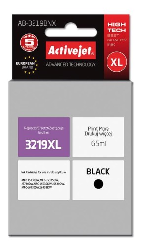 Tusz Activejet AB-3219BNX (zamiennik Brother LC3219Bk; Supreme; 65 ml; czarny) - 847650