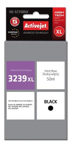 Activejet AB-3239BNX Tusz (zamiennik Brother LC3239XL; Supreme; 50 ml; czarny) - 847688