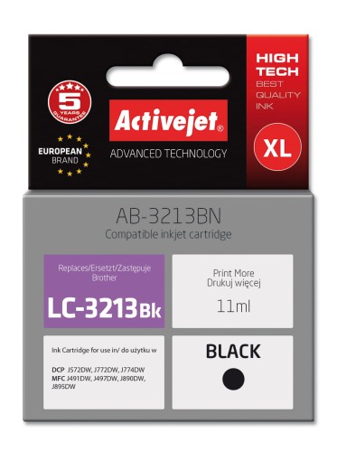 Tusz Activejet AB-3213BN (zamiennik Brother LC3213BK; Supreme; 11 ml; czarny) - 1130239