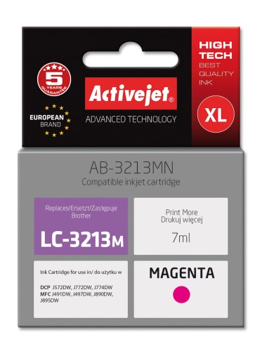 Tusz Activejet AB-3213MN (zamiennik Brother LC3213M; Supreme; 7 ml; purpurowy) - 1130241