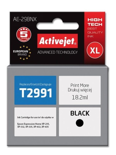 Tusz Activejet AE-29BNX (zamiennik Epson 29XL T2991; Supreme; 18 ml; czarny) - 847840