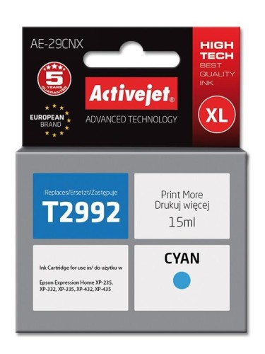 Tusz Activejet AE-29CNX (zamiennik Epson 29XL T2992; Supreme; 15 ml; niebieski) - 847841