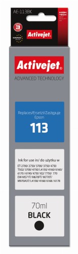 Tusz Activejet AE-113Bk (zamiennik Epson 113 C13T06B140; Supreme; 70ml; czarny) - 937605