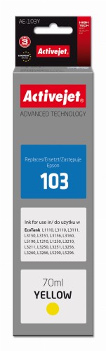 Tusz Activejet AE-103Y (zamiennik Epson 103 C13T00S44A; Supreme; 70 ml; żółty) - 1130281