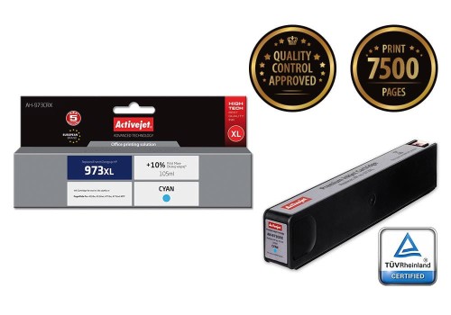 Tusz Activejet AH-973CRX (zamiennik HP 973XL F6T81AE; Premium; 105 ml; niebieski) - 848029