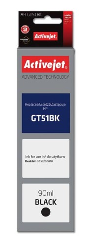 Tusz Activejet AH-GT51BK (zamiennik HP GT51BK M0H57AE; Supreme; 90 ml; 6000 stron, czarny) - 847914