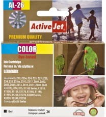 Tusz Activejet AL-26R (zamiennik Lexmark 26 10N0026; Premium; 12 ml; kolor)
