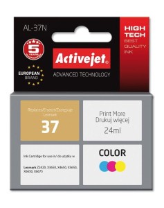 Tusz Activejet AL-37N (zamiennik Lexmark 37XL 18C2180E; Supreme; 24 ml; kolor)