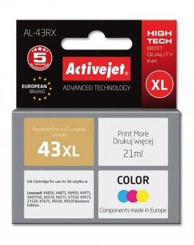 Tusz Activejet AL-43RX (zamiennik Lexmark 43XL 18YX143E; Premium; 21 ml; kolor) - 848336