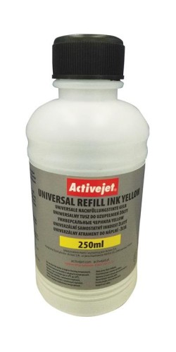Activejet URB-250Y Tusz w buteleczkach  Zamiennik uniwersalny do drukarek HP, Canon, Epson, Brother; Supreme; 250 ml;  żółty. - 848570