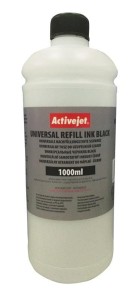 Activejet URB-1000Bk Tusz w buteleczkach, Zamiennik uniwersalny do drukarek HP, Canon, Epson, Brother; Supreme (1000 ml; czarny)