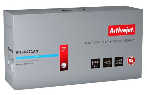 Toner Activejet ATH-6471AN (zamiennik HP 502A Q6471A, Canon CRG-717C; Premium; 4000 stron; niebieski) - 847234