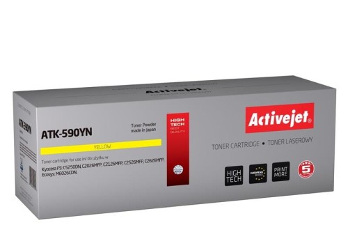 Toner Activejet ATK-590YN (zamiennik Kyocera TK-590Y; Supreme; 5000 stron; żółty) - 847348