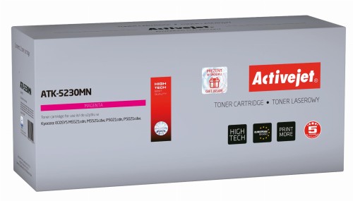 Toner Activejet ATK-5230MN (zamiennik Kyocera TK-5230M; Supreme; 2200 stron; czerwony) - 847365