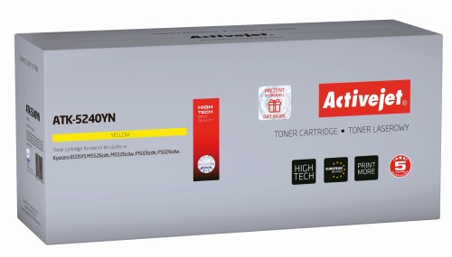 Toner Activejet ATK-5240YN (zamiennik Kyocera TK-5240Y; Supreme; 3000 stron; żółty) - 847370