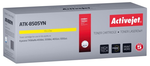 Toner Activejet ATK-8505YN (zamiennik Kyocera TK-8505Y; Supreme; 20000 stron; żółty) - 1129974