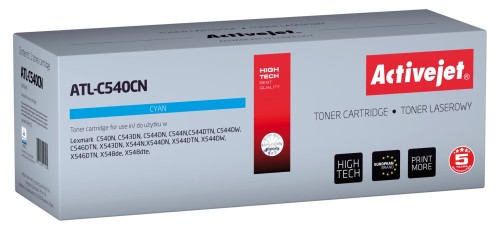 Toner Activejet ATL-C540CN (zamiennik Lexmark C540H1CG; Supreme; 2000 stron; błękitny) - 1146438