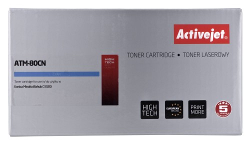 Toner Activejet ATM-80CN (zamiennik Konica Minolta TNP80C; Supreme; 9000 stron; błękitny) - 1146486