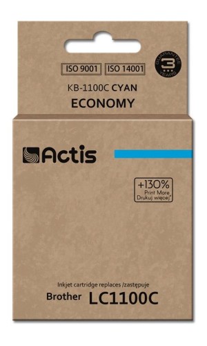 Tusz ACTIS KB-1100C (zamiennik Brother LC1100C/980C; Standard; 19 ml; niebieski) - 847634