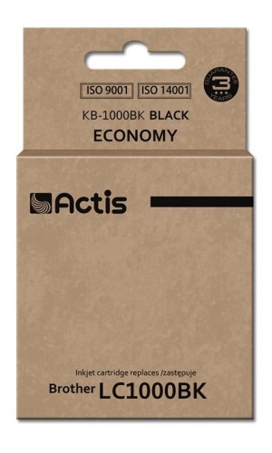 Tusz ACTIS KB-1000BK (zamiennik Brother LC1000BK/LC970BK; Standard; 36 ml; czarny) - 847658