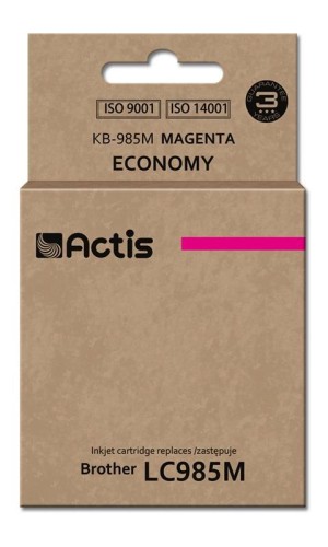 Tusz ACTIS KB-985M (zamiennik Brother LC985M; Standard; 19,5 ml; czerwony) - 847664