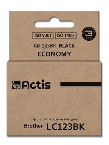 Tusz ACTIS KB-123Bk (zamiennik Brother LC123BK/LC121BK; Standard; 15 ml; czarny) - 847670