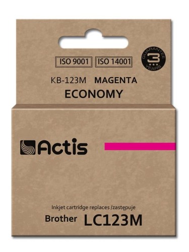 Tusz ACTIS KB-123M (zamiennik Brother LC123M/LC121M; Standard; 10 ml; czerwony) - 847672