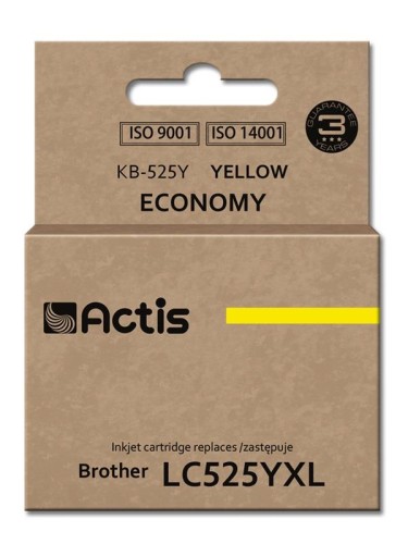 Tusz ACTIS KB-525Y (zamiennik Brother LC525Y; Standard; 15 ml; żółty) - 847677
