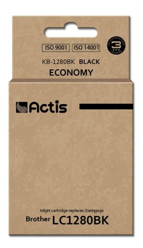 Tusz ACTIS KB-1280Bk (zamiennik Brother LC1280BK; Standard; 60 ml; czarny) - 847678