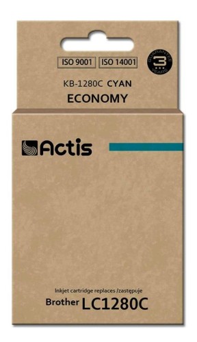 Tusz ACTIS KB-1280C (zamiennik Brother LC1280C; Standard; 19 ml; niebieski) - 847679