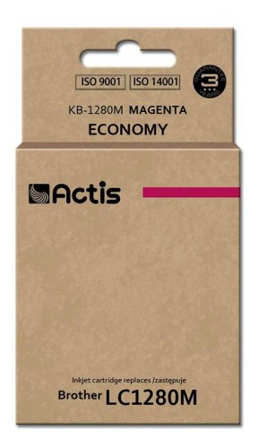 Tusz ACTIS KB-1280M (zamiennik Brother LC1280M; Standard; 19 ml; czerwony) - 847680