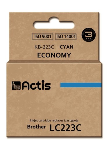 Tusz ACTIS KB-223C (zamiennik Brother LC223C; Standard; 10 ml; niebieski) - 847682