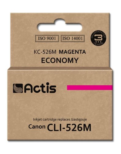 Tusz ACTIS KC-526M (zamiennik Canon CLI-526M; Standard; 10 ml; czerwony) - 847709